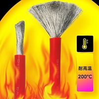 Провод силовой силиконовый 20 AWG (0,5мм2) (КРАСНЫЙ); ЦЕНА за 1м; Медь луженая; Температурный диапазон = -60С до +200С; Непрерывный ток = 11A; Количес