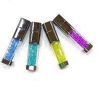 Flash drive USB 2.0  64GB "Кристаллы"  (USB накопитель); В металлическом корпусе, с подсветкой; Скорость чтения: до 15Мб/с; Скорость записи: до 7 Мб/с