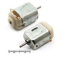 ДВИГАТЕЛЬ ЭЛЕКТРИЧЕСКИЙ DC5.0V (0.61W , реж. холост. хода -6050 об/мин , 0.055A) F130-13180 (25 х 15 х 20мм вал 2мм длина 11мм) жест. выводы (ФЕН)