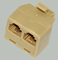 ПЕРЕХОДНИК ТЕЛЕФОННЫЙ GCT-1-2-6P4C (2 х 6P4C гн. / 6P4C шт. RJ11) (6-133/03-0031)