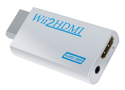 КОНВЕРТЕР WII (Nintendo) в HDMI "H-72" (In: WII (Nintendo) (штек); Out: HDMI (гн)+AUX Аudio-3.5 стерео L/R (гн)