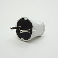 Вилка электрич. без заземления ( разборная ) 6А/250V 42074 Цв: Белый (d штыря=4мм) Makel 10001 