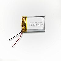 АККУМУЛЯТОР LP 602535-PCM (35х25х6,0мм) 3,7v 600mAh Li-Pol (с платой защиты- PCM), (элемент) провода под пайку 