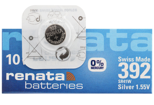 БАТАРЕЙКА 392  SR41W <RENATA> (G03/AG3/ LR41/384A/192/LR736)  1.55V  AgZn (серебряно-цинковая)  <Дисковая> (7,9х3,6мм) (BL-1) фото 2
