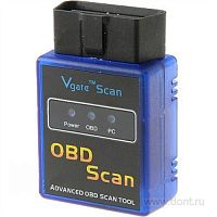 АДАПТЕР ELM-327 (ver2.1) Bluetooth OBD II,  Vgate,  Беспроводной интерфейс Bluetooth Рабочее напряжение: 12 В Ном. ток: 45 мА Размер прибора: 47 