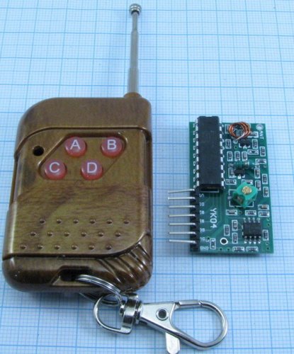 МОДУЛЬ ДУ устройствами 4 канала ( 433 MHz ) ( Приемник+ Передатчик- пульт: 4 кн. ) Для радиоупр.моделей; освещ; откр.дверей, жалюзи и др. Uпит. приемн фото 2 МОДУЛЬ ДУ устройствами 4 канала ( 433 MHz ) ( Приемник+ Передатчик- пульт: 4 кн. ) Для радиоупр.моделей; освещ; откр.дверей, жалюзи и др. Uпит. приемн фото 2