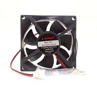 Вентилятор компьютерный DC12V, 80x80x25мм, 7 лопастей, 2500об/мин., подш. скольжения, разъем: фишка-2pin, 2pin, 0.12A 27дБ Gembird FANPS, пластик, про