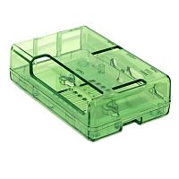 Корпус для одноплатных компьютеров Raspberry Pi (B+, 2, 3); прозрачный зелёный