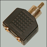 ПЕРЕХОДНИК 1RCA ШТЕКЕР НА 2 гн.3.5 мм. СТЕРЕО TN7-632Ni 12261 (2-227) (пластик)