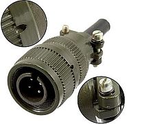 РАЗЪЕМ KP2-14J4P M (каб.вил.) ШТЕКЕР НА КАБЕЛЬ 4pin (12649/1) (ответная часть KP2-14K4A на корпус )