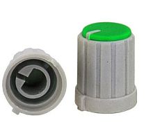 РУЧКА для переменного резистора RR4853 (6мм п.круг зеленый) (полукруг)