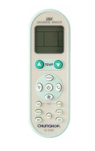 ПУЛЬТ ДУ ДЛЯ КОНДИЦИОНЕРОВ УНИВЕРСАЛЬНЫЙ Q-988E A/C REMOTE 1000 в 1 "CHUNGHOP" 