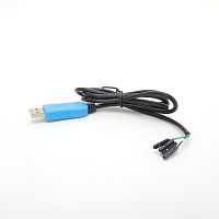 ПРЕОБРАЗОВАТЕЛЬ USB-UART - (PL2303TA) Линии:RXD/TXD/GND в корпусе на кабеле с контактами 5pin; Напряжен. на выходе TTL: 3,3V/5V; Пит:5V (USB порт); L 
