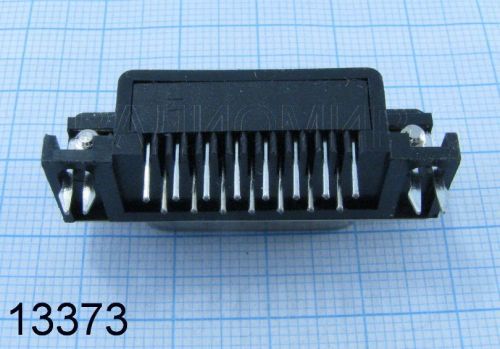 DRB-15MA штекер 15PIN на плату (горизонтальный угловой) 12373 (=12378) VGA (D-SUB) шир. основания 12мм фото 2