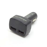 Зарядное устройство автомобильное, 12-24V, 3.1A, 36-72W, штекер: 2 x USB port, вх: 12-15V, вх. разъем: в прикуриватель, пластик
