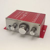 Усилитель звука Kentiger HY  стерео  2 х 20W  Выход: RMS;  Вход AUX IN - 2*RCA; выс. част:  12dB ± 10KHz; низкие част.:12dB ± 100KHz;