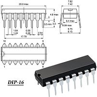 Микросхема **74ALS139N DIP16      (1533ИД14)  двойной 1-of-4 декодер / демультиплексор