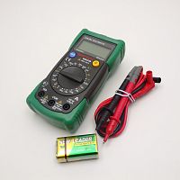 Мультиметр MS-8233B Mastech (Бесконтактн.обнаруж. напряжения) (компакт.) Udc: 0,1mv- 600v(±0,8%); Uac: 0,1v- 600v(±1,2%); Idc: 1mkA- 10A(±3%); R: 0,1O