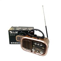 Радиоприемник аналоговый GOLON RX-618BT "Ретро стиль" с BLUETOOTH; Диапаз.частот: FM 88 - 108 MHz, AM 53 - 171 MHz, SW 5.9-18.0 MHz  вых.мощн: 5W; пит