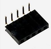 Разъем PBS-1x05R (PBS-05R) шаг 2.54мм 5pin (гнездо на плату угловой)
