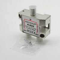 Разветвитель 2-WAY SPLITTER 1 х 2 5-2500MHz сплиттер спутниковый с проходом питания (EKT-2502A/4-832/DVS-S102:) (PROconnect)       