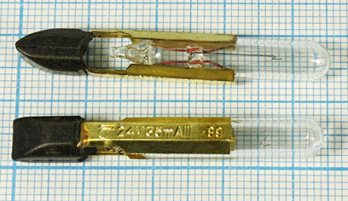 Лампа коммутаторная 24V, 35mA КМ24-35