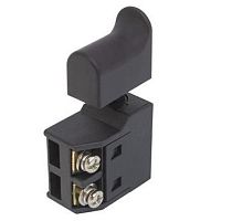 Пусковая кнопка Для электроинструмента, 2pin без фиксации, AC 220/250V 6.0A, под винт, 26x16x27мм, толкатель: черный, корпус: черный (FA2-6/1B, JB15HL