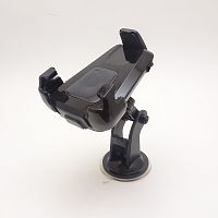 Автомобильный держатель для смартфона в АВТО (на присоске, шарнир, цвет-черный X19-X1) 