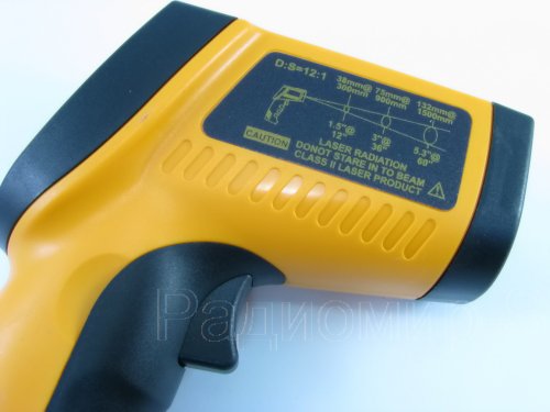 Инфракрасный цифровой термометр - пирометр WH550 ( t: -50°C...+550°C / -58F...+1022F ) ( бесконтактный ) Оптич.разреш:12:1; разреш: 0.1°C(0.2F); воспр фото 2