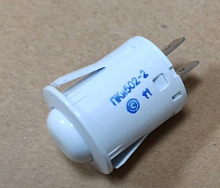 Кнопка розжига 2PIN без фиксации; БЕЛАЯ; "ПКн502-2" Россия (аналог ПКН-13); 1-2конт-OFF-(ON), 0,05A 250V; материал: пластик; (d=22мм, h=28мм) предназн