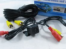 ВИДЕОкамера АВТОМОБИЛЬНАЯ цвет E313/№313 1/4" CMOS PC1030 PAL/NTSC 648Hх488V/420TVL/Угол обзора 170 град./Заднего вида (зеркальная)/Разметка/Квадратна