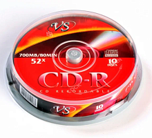 Диск оптический VS CD-R 80 52x 700MB CB/10 Ink Print компакт диск