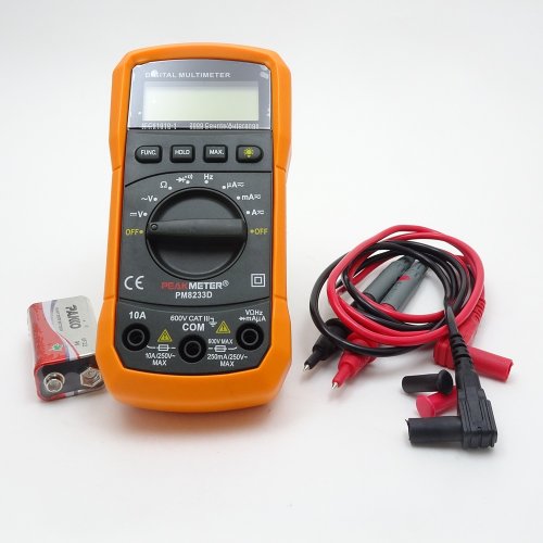 Мультиметр PM-8233D PEAKMETER Udc: 200mv- 600v(±0,5%); Uac: 2v- 600v(±1,0%); Idc/ac: 200µA - 10A(±1.0%); R: 200Om- 200MOm(±0,8%); частотомер до20k Мультиметр PM-8233D PEAKMETER Udc: 200mv- 600v(±0,5%); Uac: 2v- 600v(±1,0%); Idc/ac: 200µA - 10A(±1.0%); R: 200Om- 200MOm(±0,8%); частотомер до20k