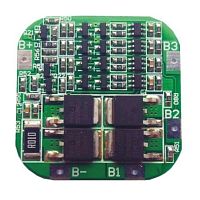 Плата PCB (защиты) для 4-х Li-Ion АКБ, до 20А с Балансировкой, , для контроля заряда/ разряда 34х34мм