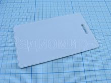 КЛЮЧ-КАРТА белая с прорезью (RFID,Clamshell) Поддерж. форматы EM-Marin, HID, Indala (Motorola) с раб.част.125kHz;тип чипа:Н-4100; память:64 bit;; пред
