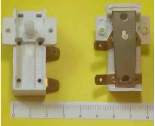 ТЕРМОРЕГУЛЯТОР+термостат 20-90C (0-90°С) 16A 2pin для обогревателя регулируемый биметаллический в пласт. корпус белый (20A 250V /16A 250V T100) (с вык фото 2