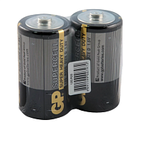 БАТАРЕЙКА R20 "D" 1,5V Солевая GP Supercell 13S-2S2 Heavy Duty ( Цена за 1шт.)