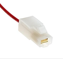 Разъем 1-о контактактный (1PIN) (гнездо) с проводом сеч.0.75мм* (18AWG 300mm-Красный) серия:6.3 (DJ7011-6.3-21)