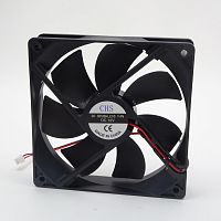 Вентилятор компьютерный DC12V, 120x120x25мм, подш. скольжения, разъем: фишка-2pin, 2pin