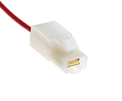 Разъем 1-о контактактный (1PIN) КОМПЛЕКТ(штекер+гнездо) с проводом сеч.0.75мм* (18AWG 300mm-Красный) серия:6.3 (DJ7011-6.3-11/DJ7011-6.3-21) фото 3