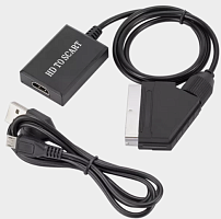 КОНВЕРТЕР HDMI-гнездо в SCART-штекер 1080P HDMI-совместимый для SCART Видео Аудио (питание 5V-microUSB)  "LccKaa"