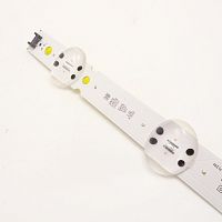 Светодиодная планка для подсветки ЖК панелей 43" (5линз)  SSC_43LK61(LGD)_5LED_SVL430A60_REV1.0 (440 мм 5 линз), 445ммх20мм, Линзы овальн., разъем сбо
