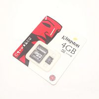 Flash card micro SDHC 4GB (class10)+(адаптер SD) KINGSTON
