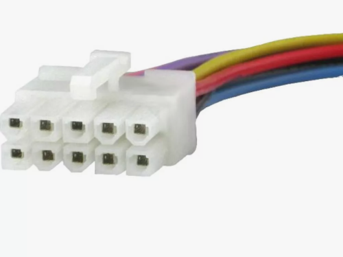 Разъем питания низковольт 10pin шаг 4.2мм (MINI-FIT) (MX5557) с проводами 20AWG (0.5 кв.мм) (штыревая часть MF-2x5F wire 0.3m) (ответная гнездовая ча Разъем питания низковольт 10pin шаг 4.2мм (MINI-FIT) (MX5557) с проводами 20AWG (0.5 кв.мм) (штыревая часть MF-2x5F wire 0.3m) (ответная гнездовая ча