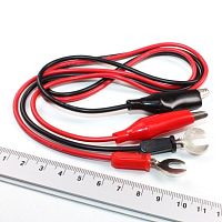 ПРОВОДА тестовые с зажимом типа "Крокодил" для мегаомметра;  PT 2060; Umax=1000V; d U-образного гнезда: 6 мм; L проводов: 70см; материал: ПВХ + медь; 