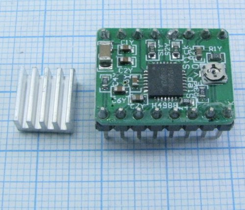 ДРАЙВЕР ШАГОВОГО ДВИГАТЕЛЯ  DRV8825 + радиатор; для ARDUINO  дробление шага 2/4/8/16/32. ТV8825 + радиатор; для ARDUINO  фото 2