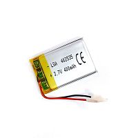 АККУМУЛЯТОР LP 402535-PCM (35х25х4,0мм) 3,7v 400mAh Li-Pol (с платой защиты- PCM), (элемент) провода под пайку 