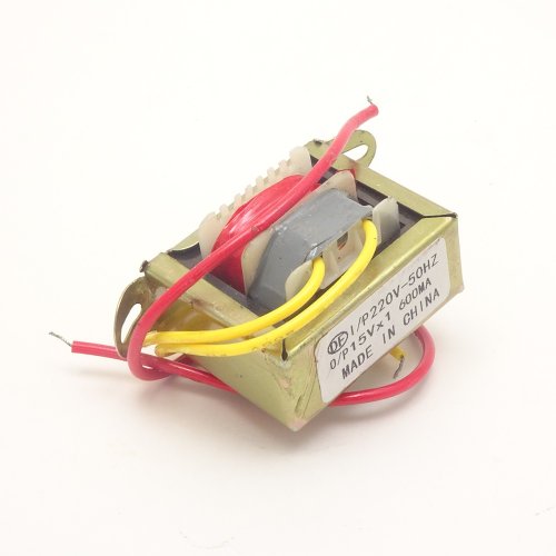 Трансформатор 220V 15V / 600ma (9W) с проводами 43х36х36мм/ крепление 52мм   (11113)  