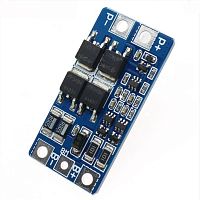 Плата PCB (защиты) для 2-х Li-Ion АКБ, до 10А, с Балансировкой,  для контроля заряда/ разряда, рабочее напряжение: 8,4V-9V 47х24х3мм, HX-2S-JH20 V1.0;