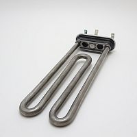 ТЭН для стиральных машин 2000W Thermowatt (Италия); отверстие под датчик Т017/уплотнитель с бортом/ L=205mm/R9+/M145/